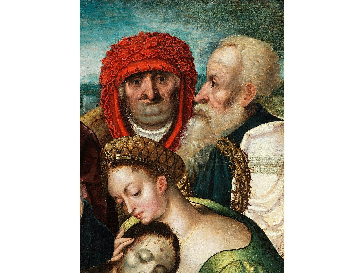 Artwork by Adriaen van Overbeke, BEWEINUNG CHRISTI, Made of oil on wood