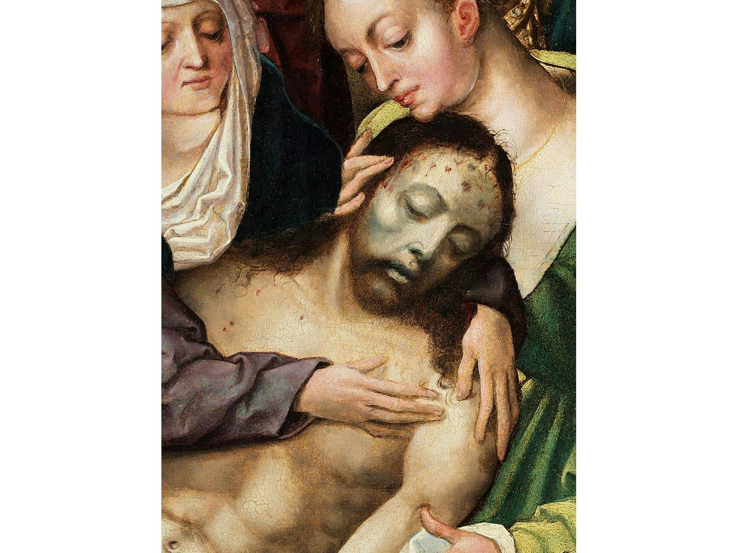 Artwork by Adriaen van Overbeke, BEWEINUNG CHRISTI, Made of oil on wood