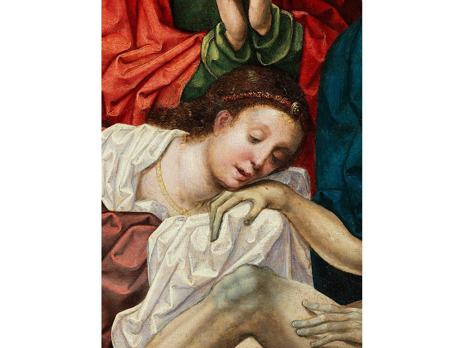 Artwork by Adriaen van Overbeke, BEWEINUNG CHRISTI, Made of oil on wood