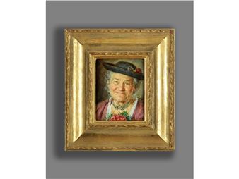 BRUSTBILDNIS EINER ÄLTEREN FRAU IN TRACHT - Hrvoj Melkus