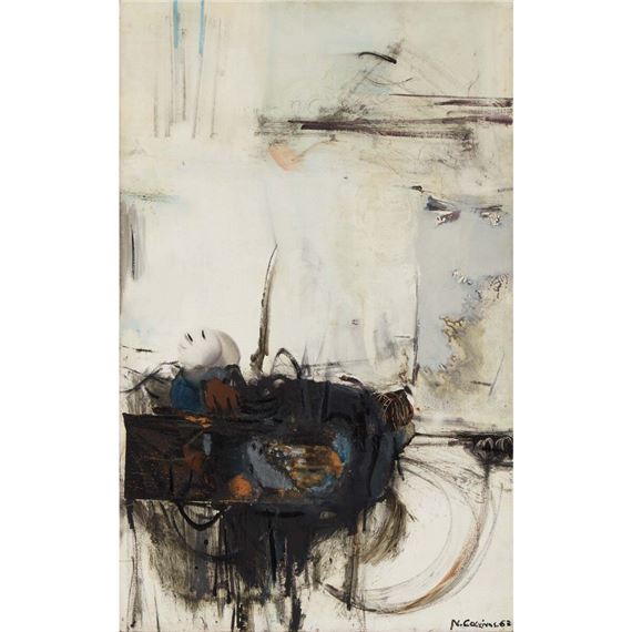 UNTITLED (ABSTRACTION) by Nikos Sachinis, dated "63"
