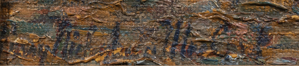 Artwork by Mary Nicholena MacCord, Village Scene, Made of oil on canvas affixed to board