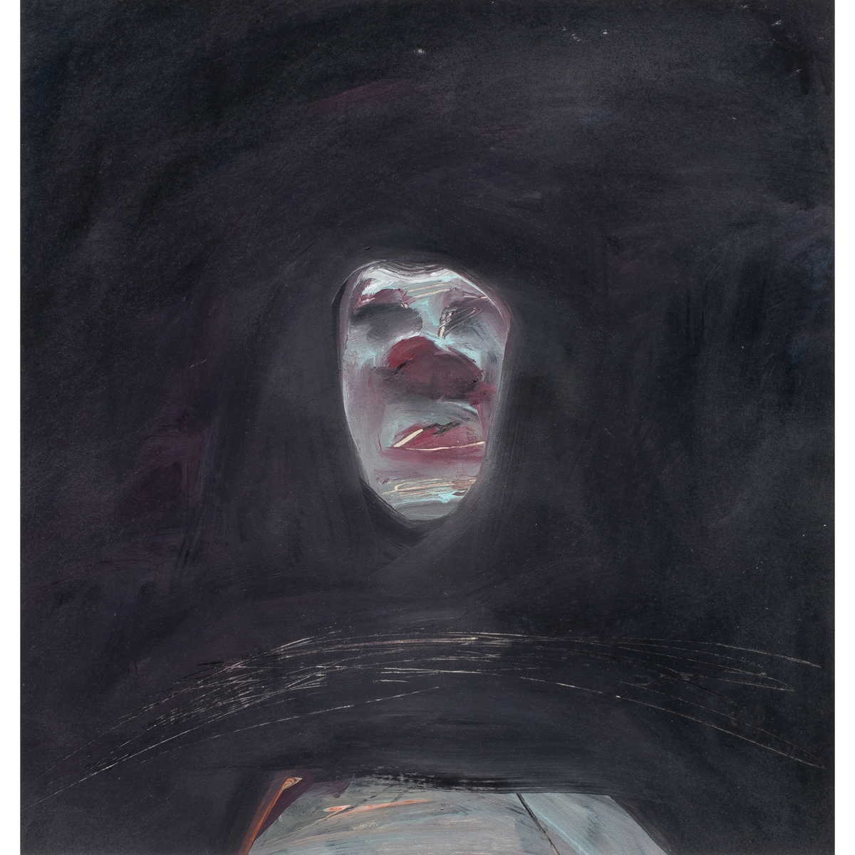 Artwork by Ed Musante, "Head, Made of gouache and acrylic on paper
