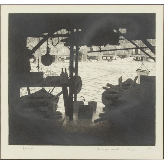 Tanaka Ryohei (1933-2019) - Ine Number 1. Etching and aquatint on paper by Ryohei Tanaka, dated 1988