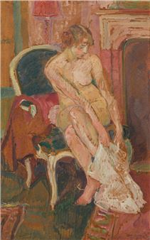 RODOLPHE BOLLIGER (1878-1952) (01793) Nu assis - Rodolphe Bolliger