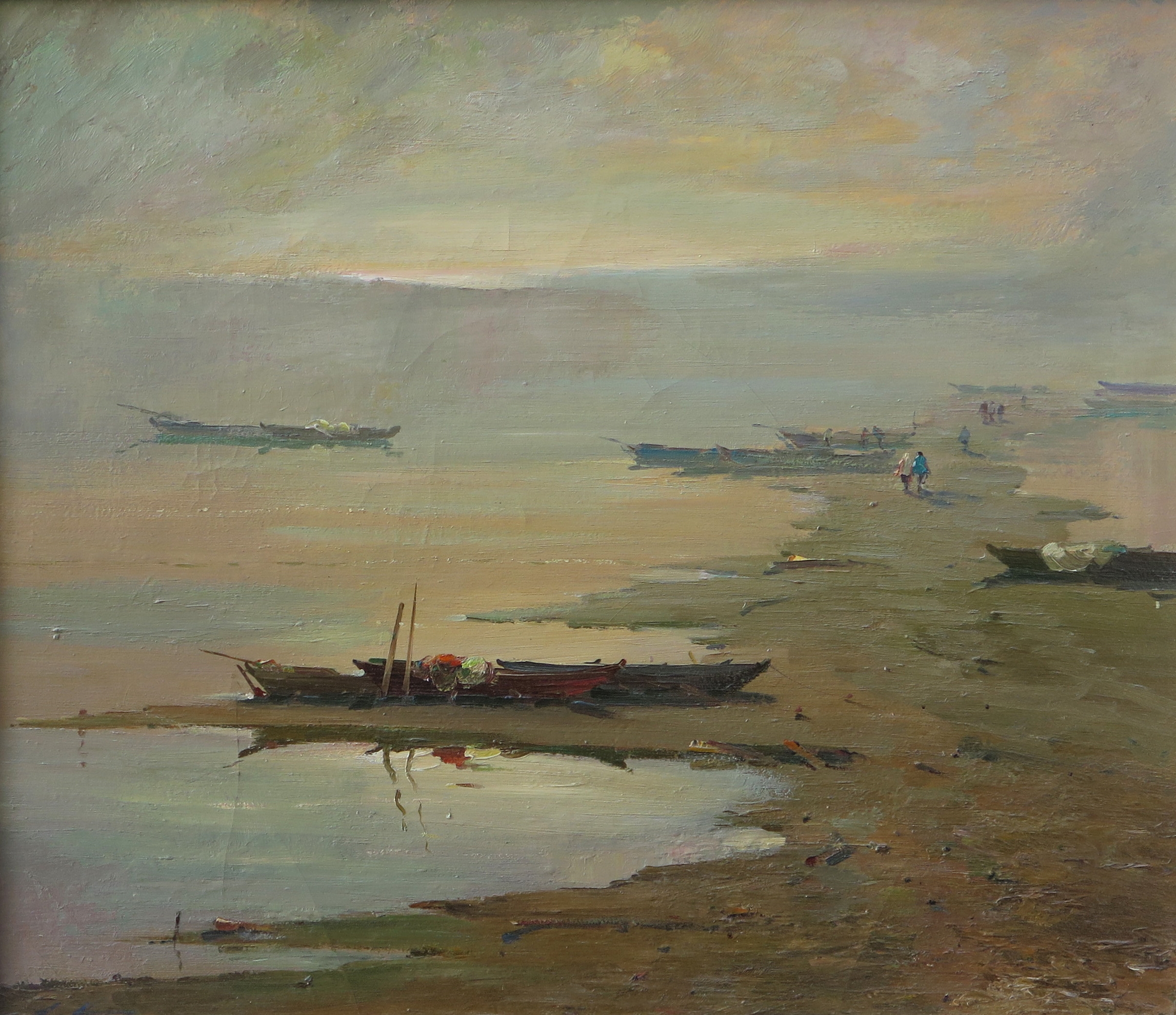 Artwork by Stanislavs Kreics, īٲ Engures jūrmalā 1972, Made of oil on canvas