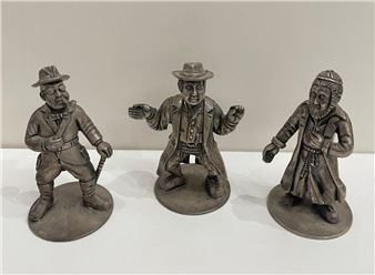 Three Silver sculptures in the figure of brothers out of the four Passover brothers: the wised - Shuki Freiman