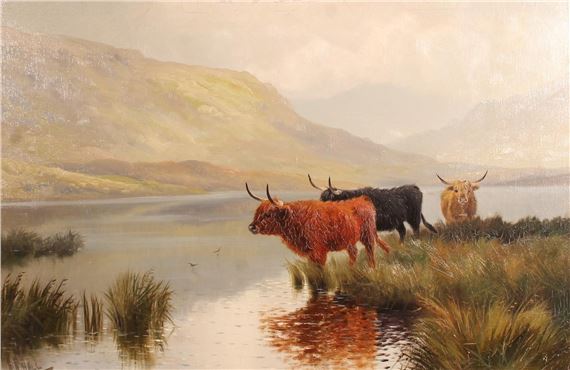 Henry R. Hall | Highland Cattle Lochearn (1859) | MutualArt