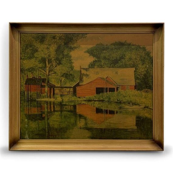 Gene Pelham Print Of Red Barn - Gene Pelham 