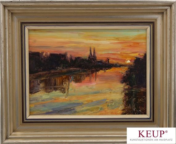 Regensburg bei Abenddämmerung by Gerhard Prechtl