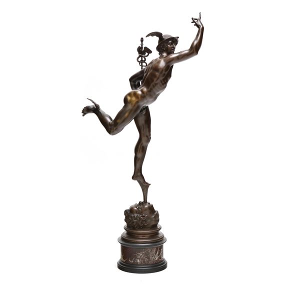 Large Bronze Sculpture of Mercury after Giambologna - Alessandro Nelli