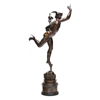 Large Bronze Sculpture of Mercury after Giambologna - Alessandro Nelli