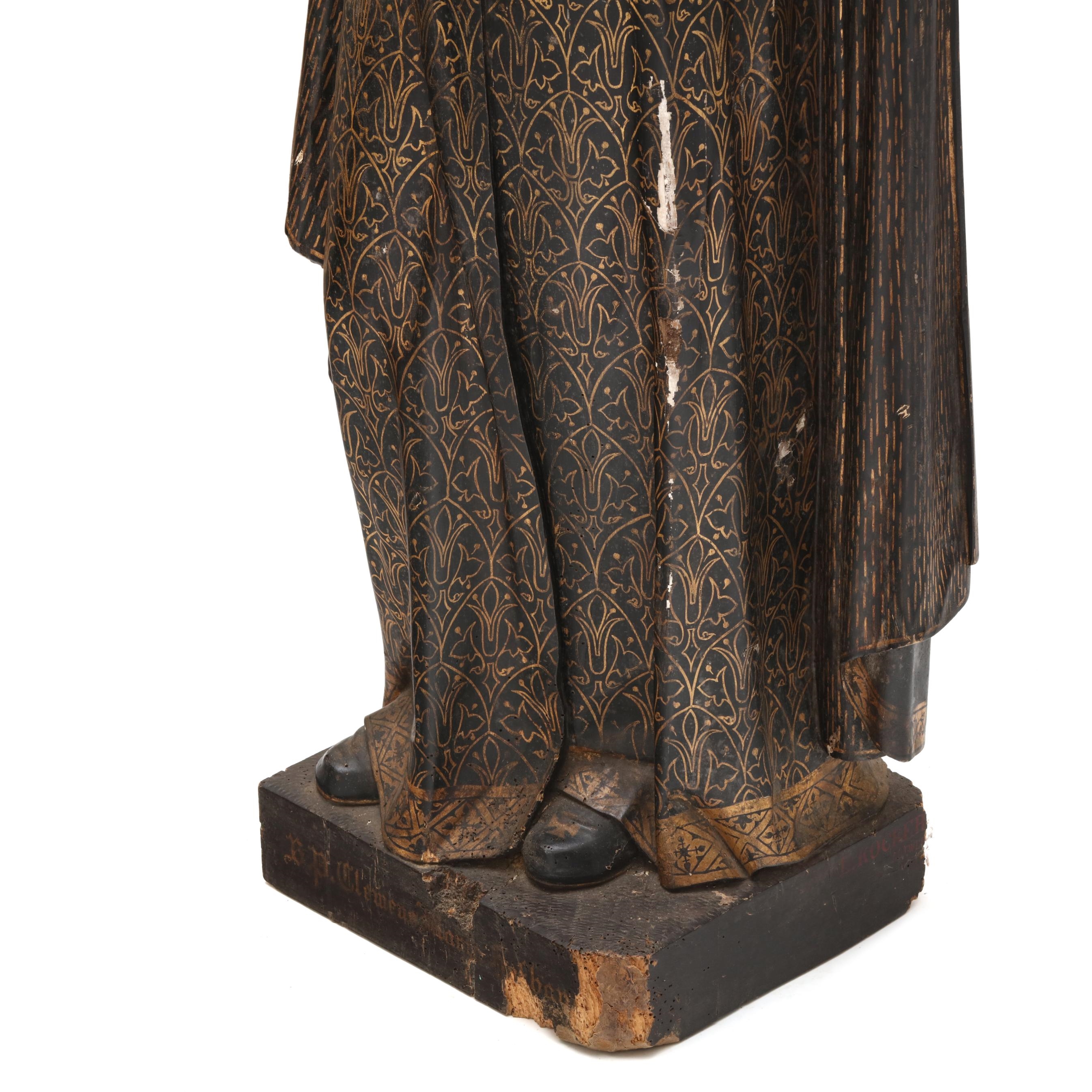 Belgian School, 19th Century | Large Antique Belgian Carved Statue of ...