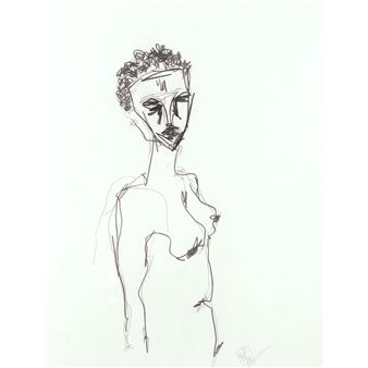Autorretrato com máscara africana - Rosana Paulino