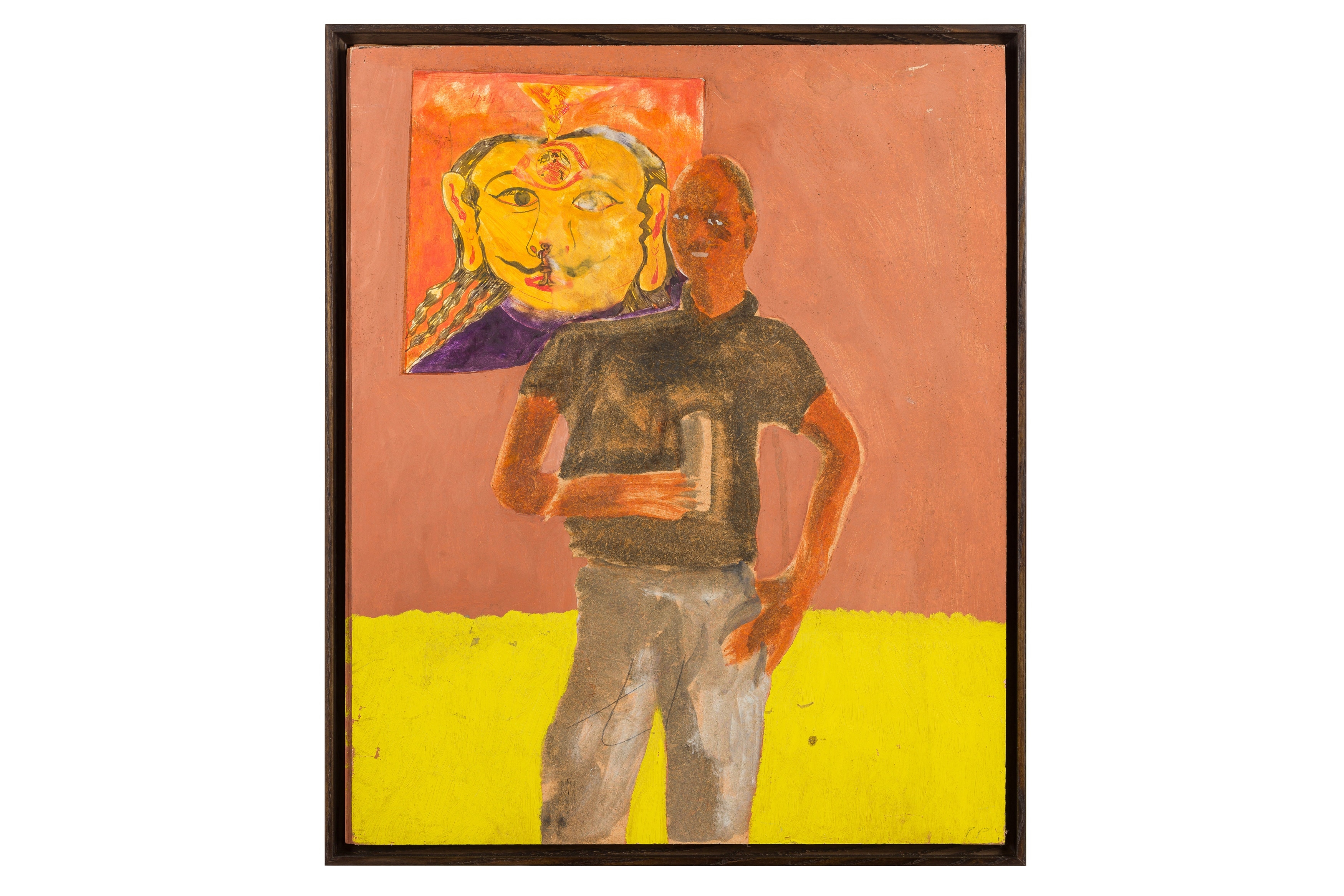 Artwork by Patrick Procktor, Portrait of a man standing, Made of oil on board