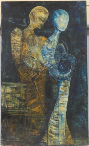 Couple Embrace In Motion by Jennifer Lipman, 1970