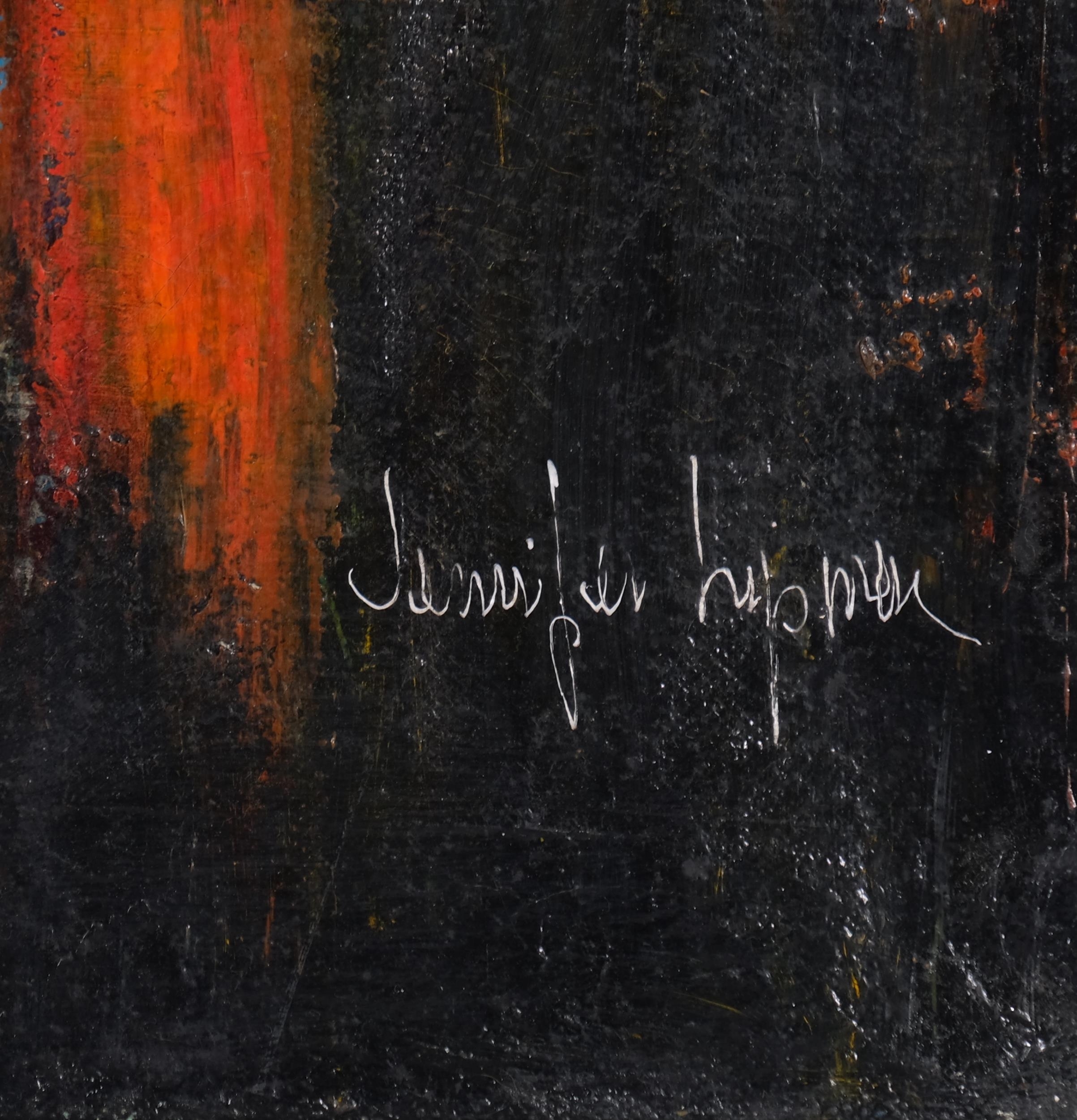 Artwork by Jennifer Lipman, pair of abstract figure studies, Made of oils on canvas