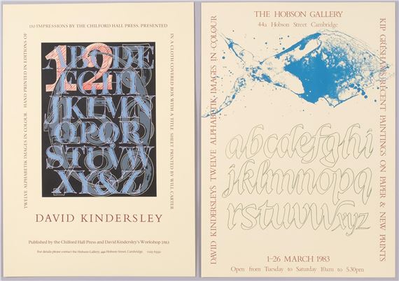 2 screen printed posters - David Kindersley