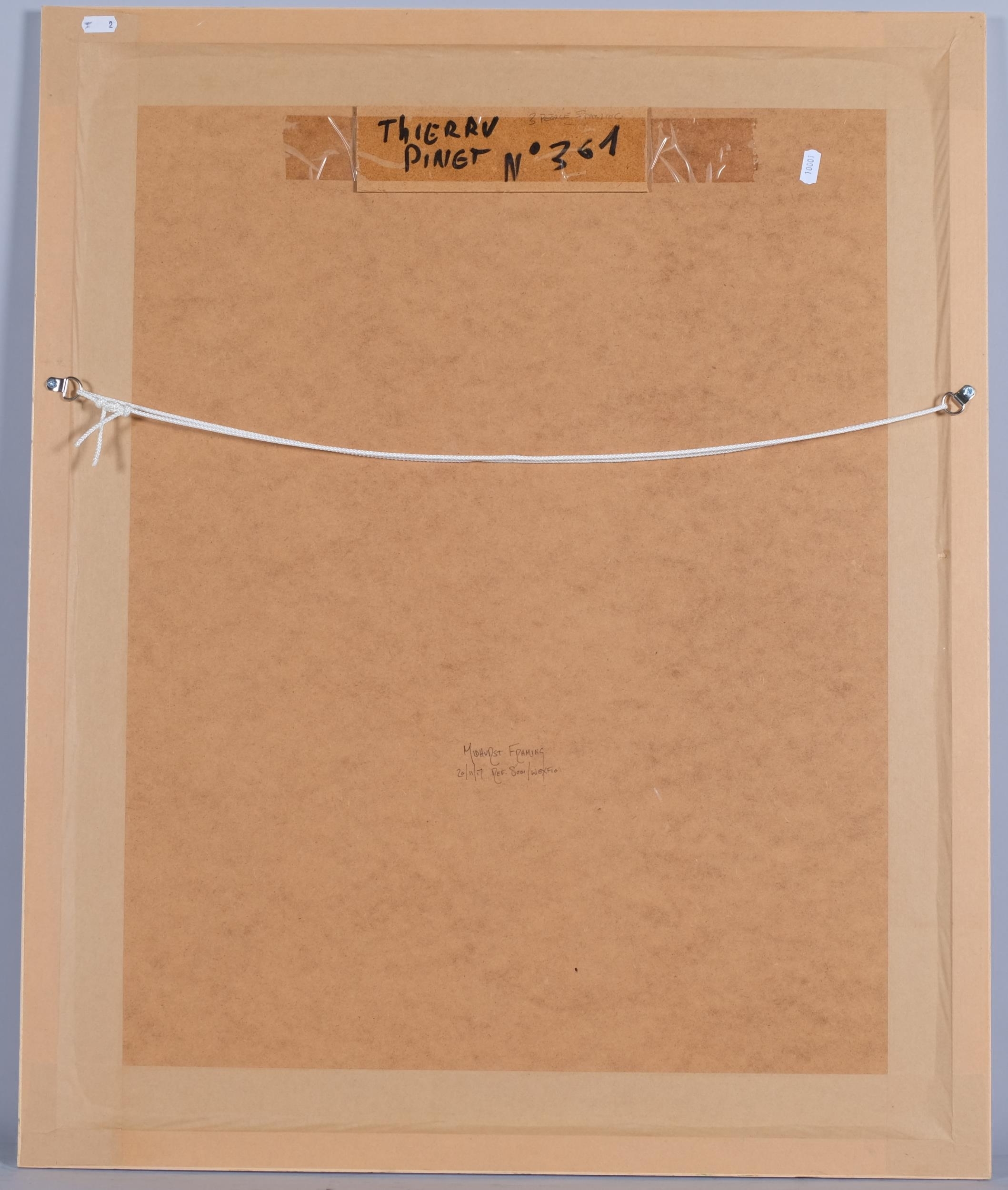 Artwork by Thierry Pinet de Gaulade, abstract figures 2002, Made of mixed media on canvas board