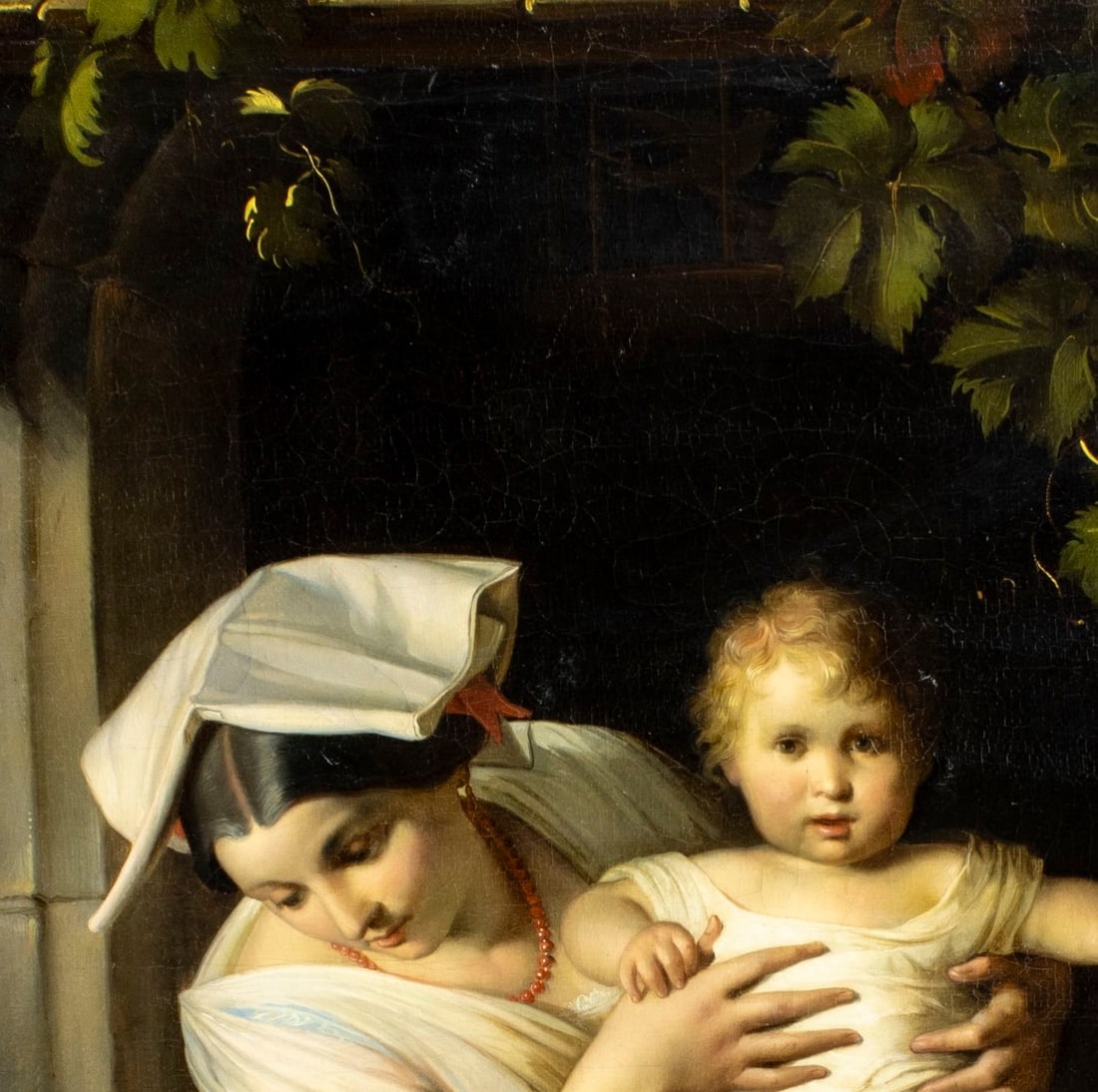 Giuseppe Mazzolini | Mother and Child at Window | MutualArt