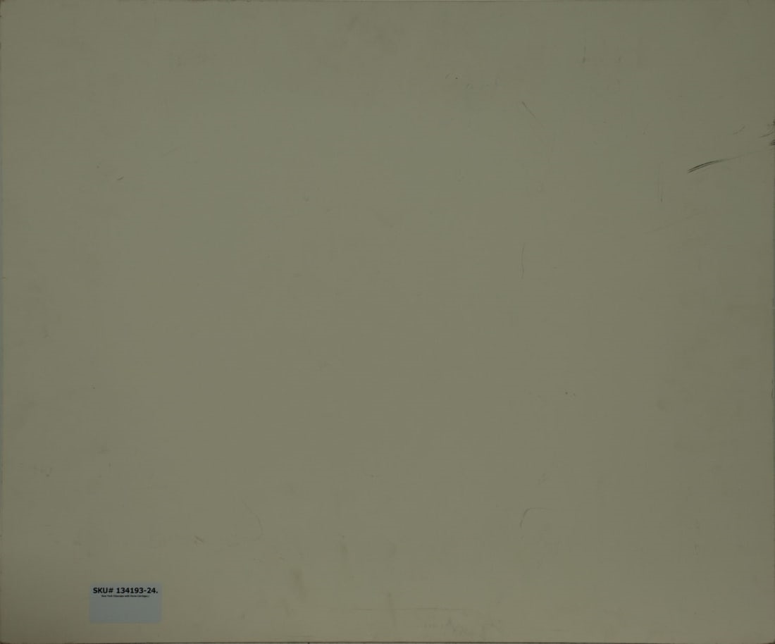 Artwork by Jerri Ricci, New York Cityscape with Horse Carriage, Made of watercolor on heavy paper