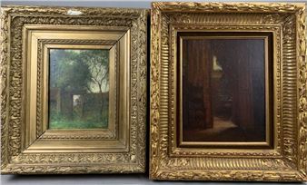 Réunion de deux huiles comprenant : -Émile RENARD - Emile Renard