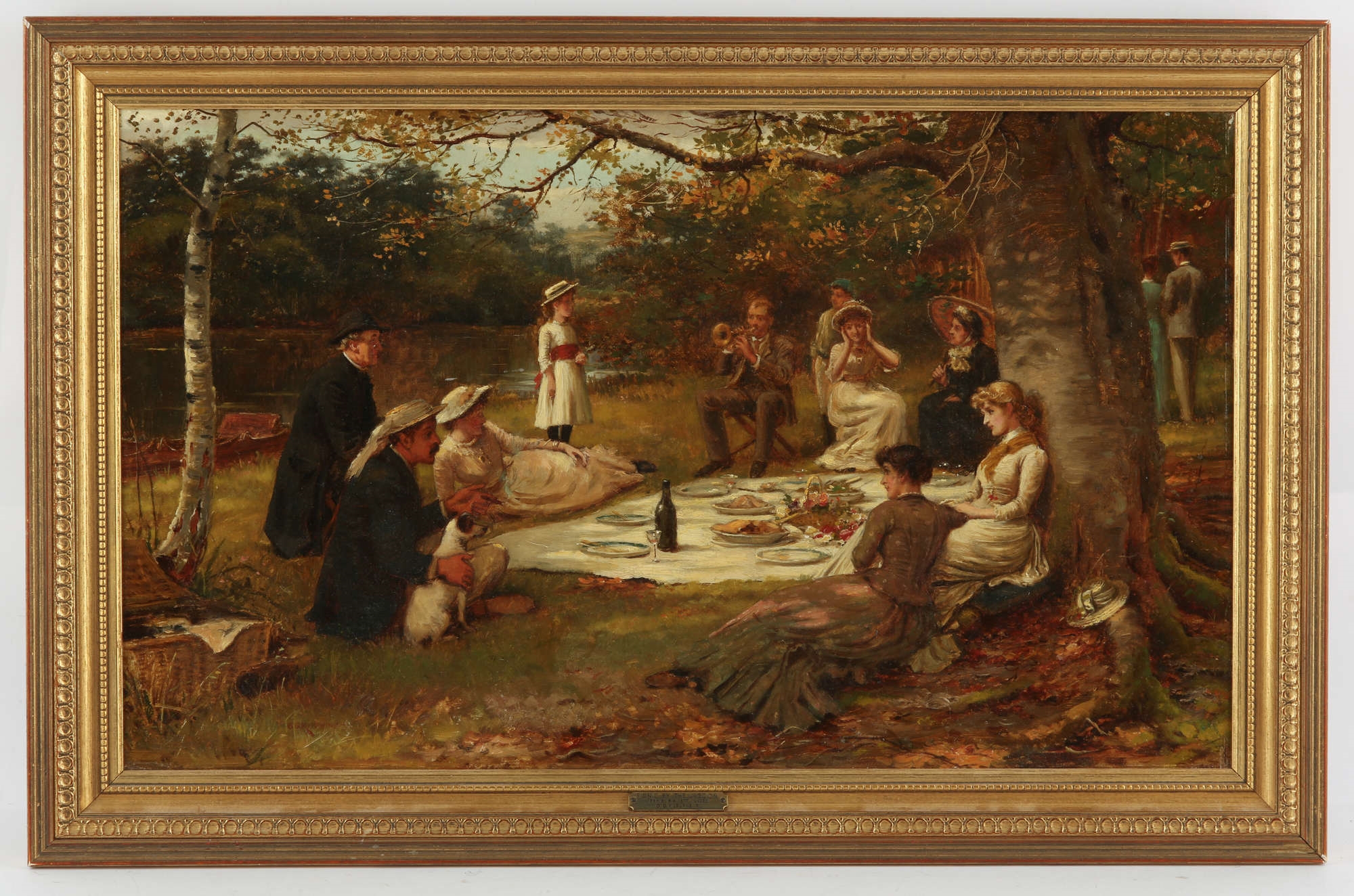 George Goodwin Kilburne | 'Picnic by the Lagoon' (1877) | MutualArt