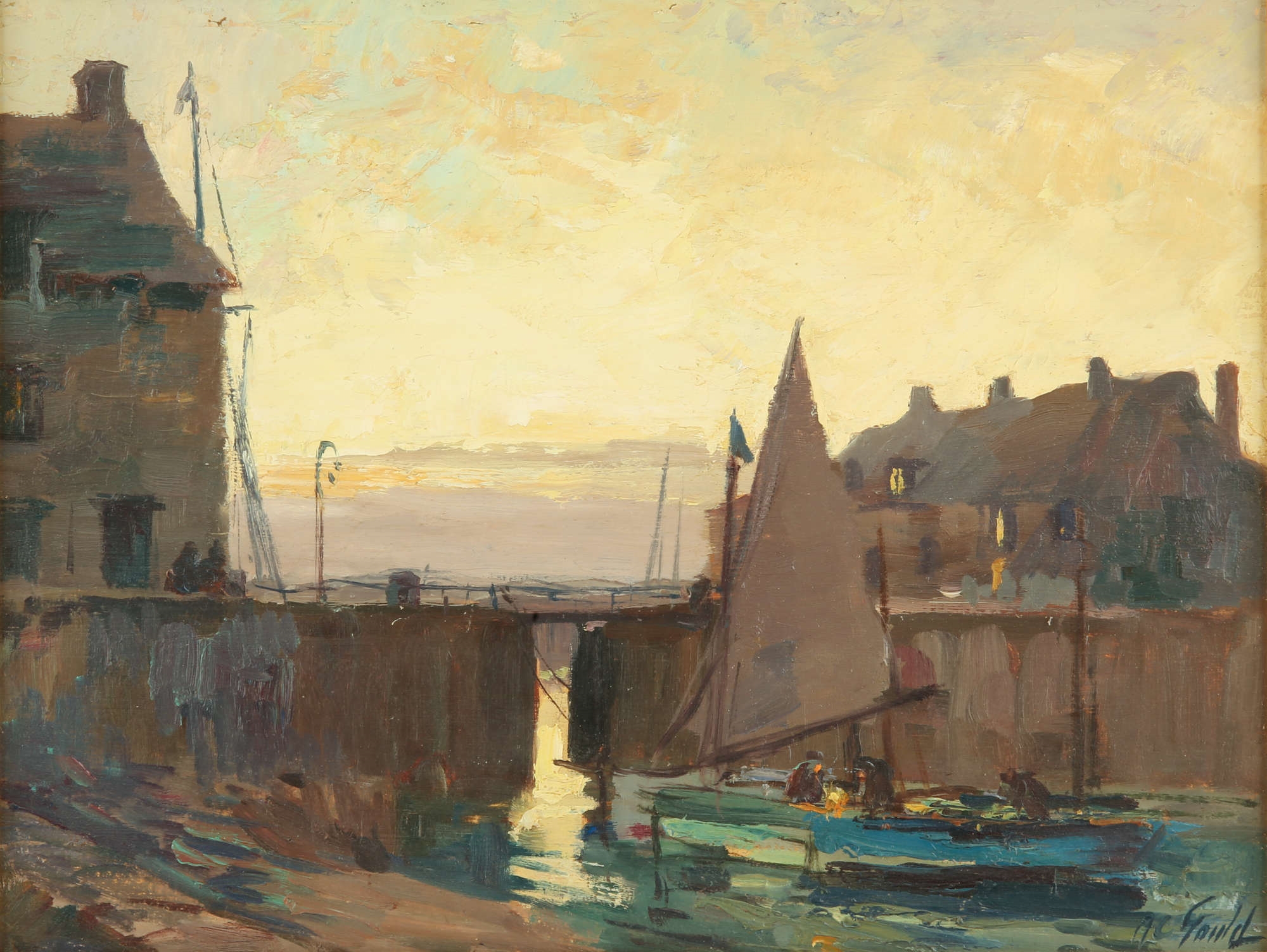 Artwork by Alexander Carruthers Gould, 'Incoming at Porlock Weir', Made of oil on board