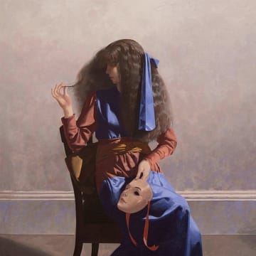 Girl with a Mask by Neil Rodger, dated 88