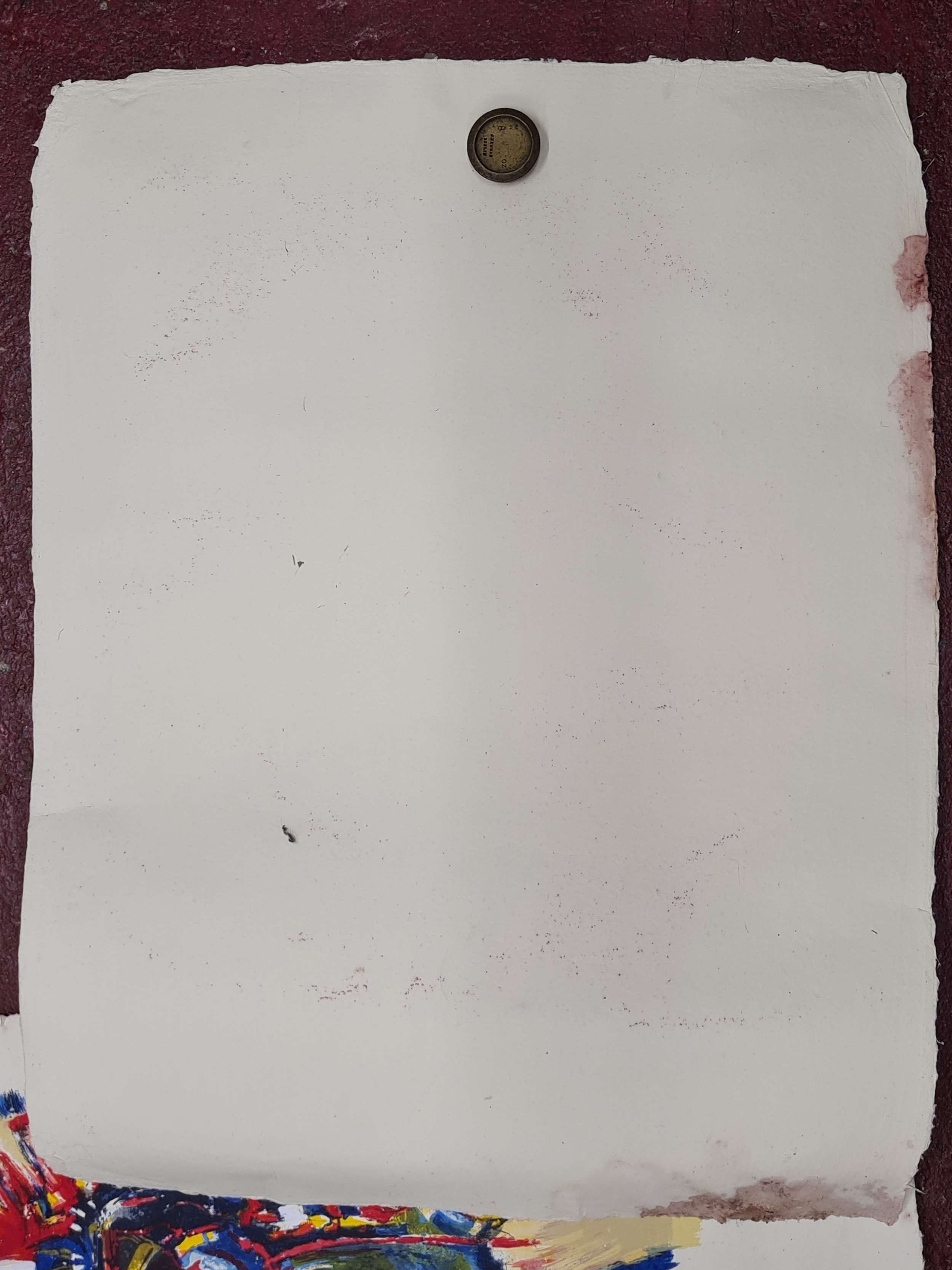 Artwork by Gerard 't Hart, t Hart. Both feature colourful and bold portraits of Shamanic figures from his extensive travels. Signed numbered and dated 1999 lower in pencil. These two prints would look fabulous framed as a pair. Same prints can be seen for sale at €75 each on vanbellencolour.nl
MM: 69cm x 89cm

Gerard, Made of PAPER PAINTINGS