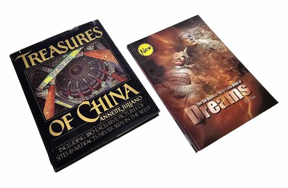 Two books - Treasures of China & The Qin Dynasty Terra-Cotta Army of Dreams - A. Roquin
