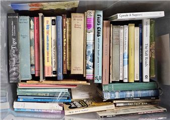 A collection (2 boxes of novels) including &quot; The Tallest Liar&quot; by C.L Sulzberger and &quot;Eyeless in Gaza&quot; by Aldous Huxley - Aldous Huxley