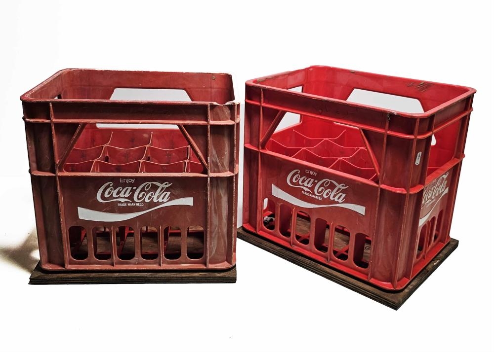 Coca Cola | Two plastic Coca Cola crate seats | MutualArt