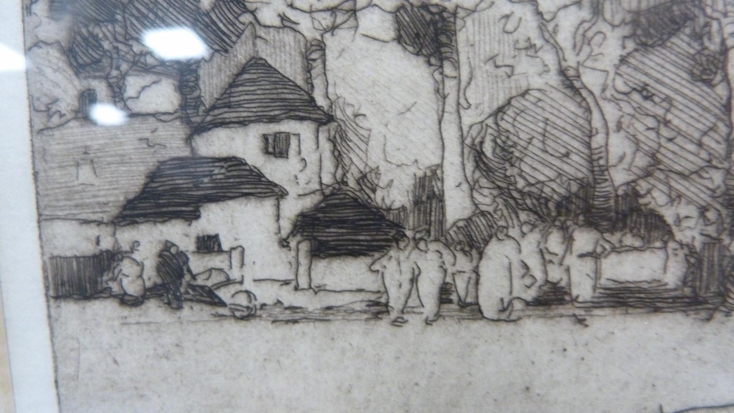 Artwork by William Lee-Hankey, Woman sewing, Made of etching