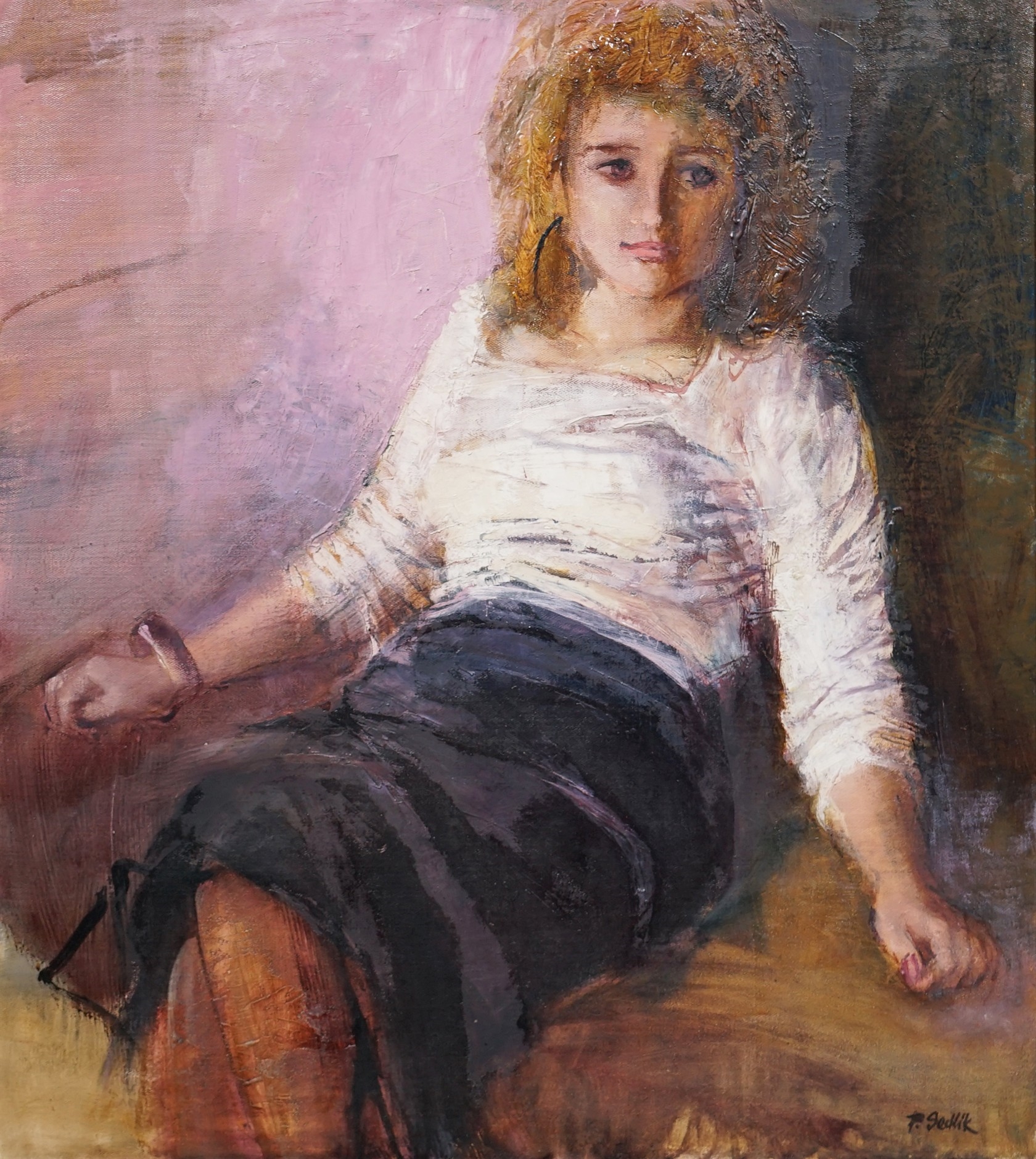 Artwork by Petr Sedlík, Jana, Made of Technika: Olej na plátně