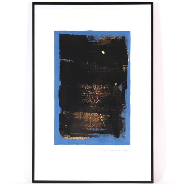Artwork by Marc Loiseau, SOULAGES TRIBUTE, Made of acrylic and carborundum etching