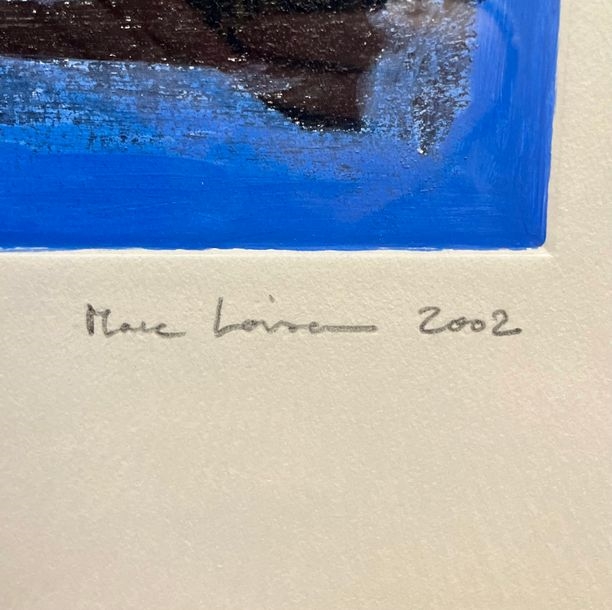 Artwork by Marc Loiseau, SOULAGES TRIBUTE, Made of acrylic and carborundum etching