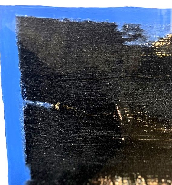 Artwork by Marc Loiseau, SOULAGES TRIBUTE, Made of acrylic and carborundum etching