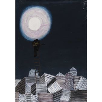 Guitarrista y la luna, 1968 - Juan Ignacio Cardenas
