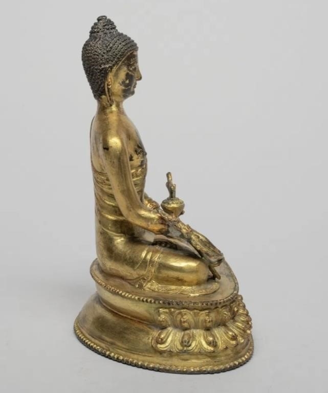 Chinese School | Chinese Gilt Bronze Buddha Statue | MutualArt