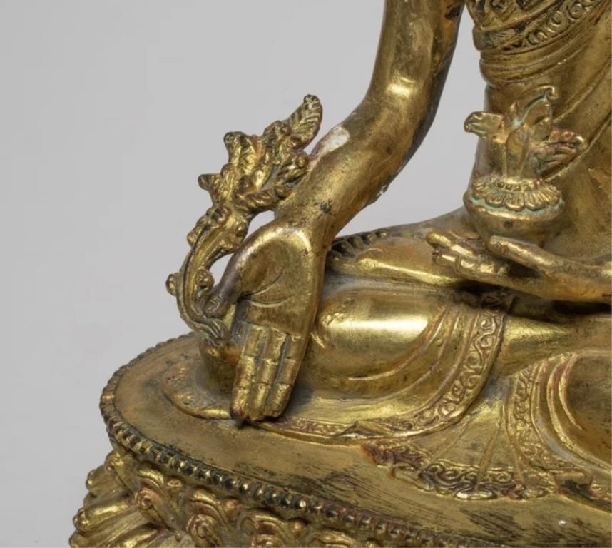 Chinese School | Chinese Gilt Bronze Buddha Statue | MutualArt