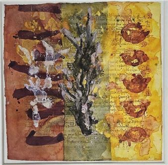 Bob Nugent &quot;Atras/Acima/Abaixo #83&quot; Mixed Media - Bob Nugent