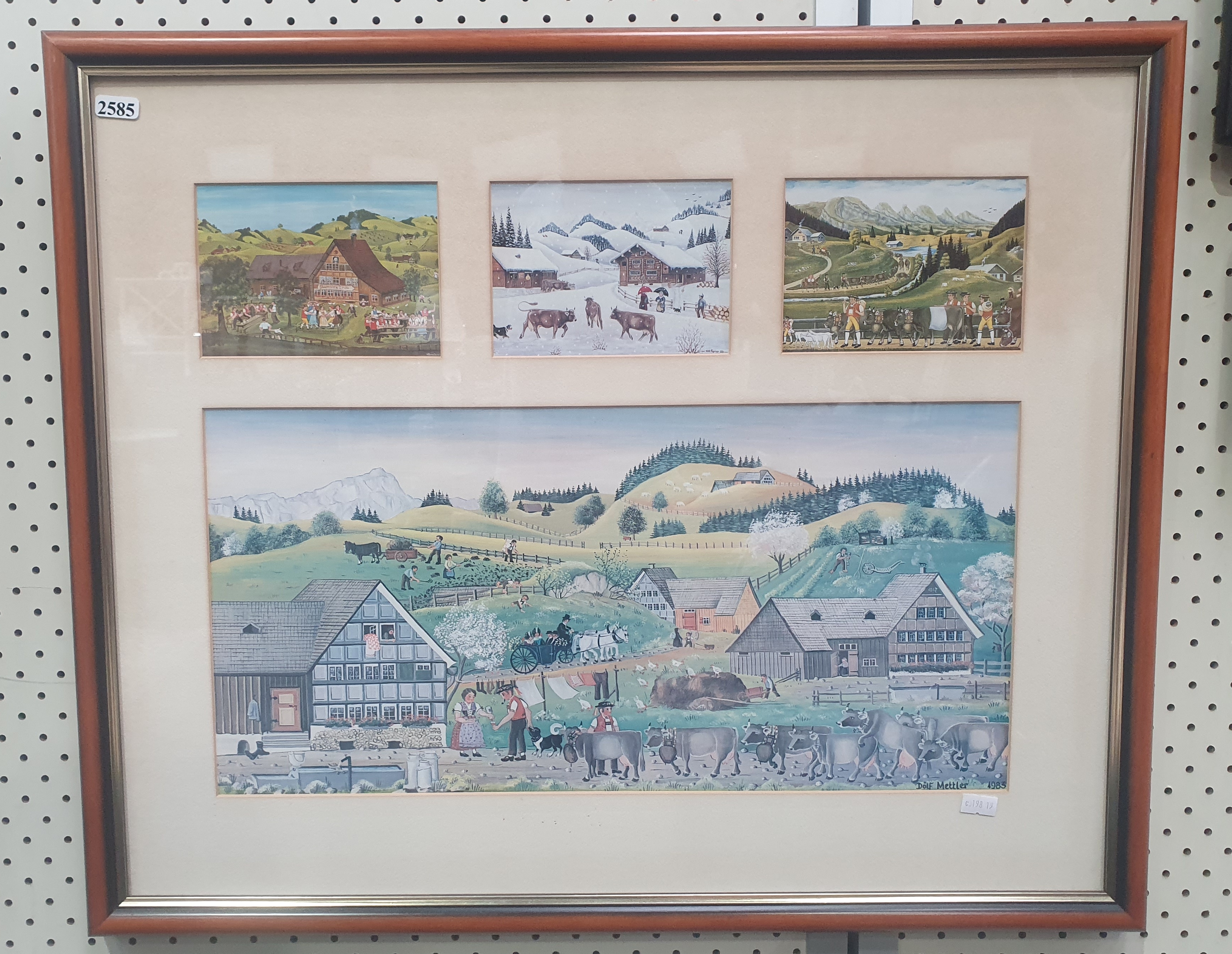Artwork by Dölf Mettler, Four Seasons, Appenzell village, Made of PRINT