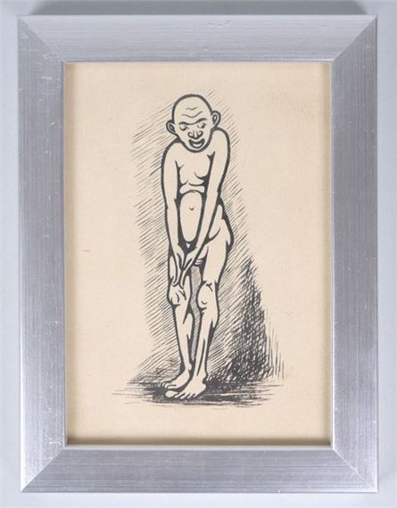 Elderly male nude by Jean Lébédeff