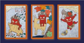 Kazuyuki Takishita: Momotaro Series ~Flowery Hanafuda~ - Gallery Kogure, Tokyo