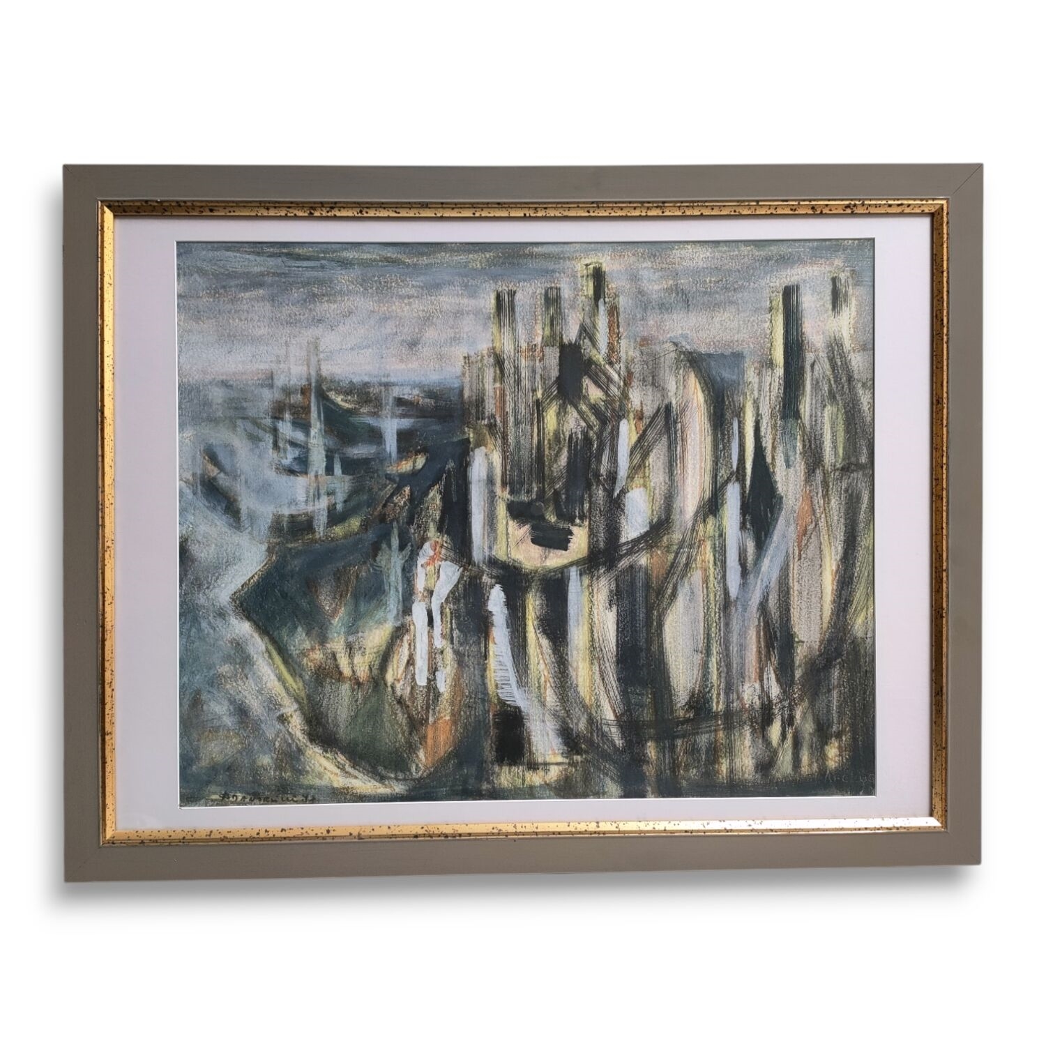 Artwork by Joseph Espalioux, Ferme dans le bois, Made of oil on canvas