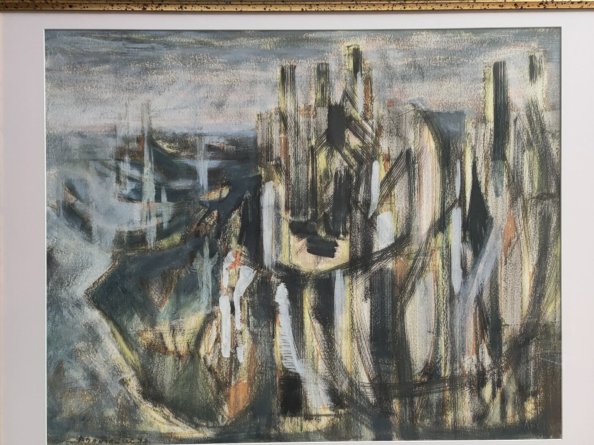 Artwork by Joseph Espalioux, Ferme dans le bois, Made of oil on canvas