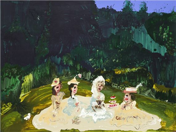 Ladies Picnic (Déjeuner sur l'herbe) by Genieve Figgis, Painted in 2014