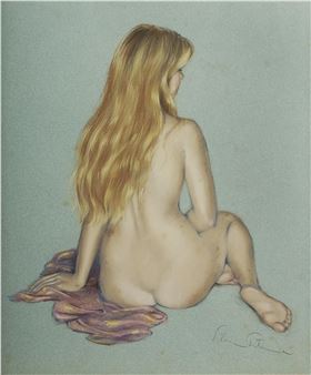 Nude with Flowing Hair - Victoria Fontaine-Wolf