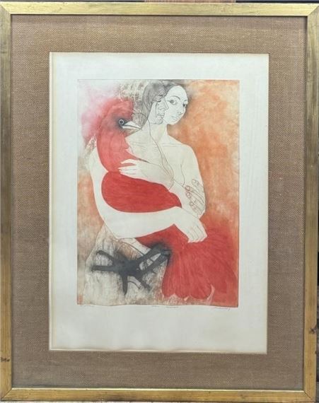 David Silverberg (Canadian b.1936) signed engraving Magic Rooster - David Berg